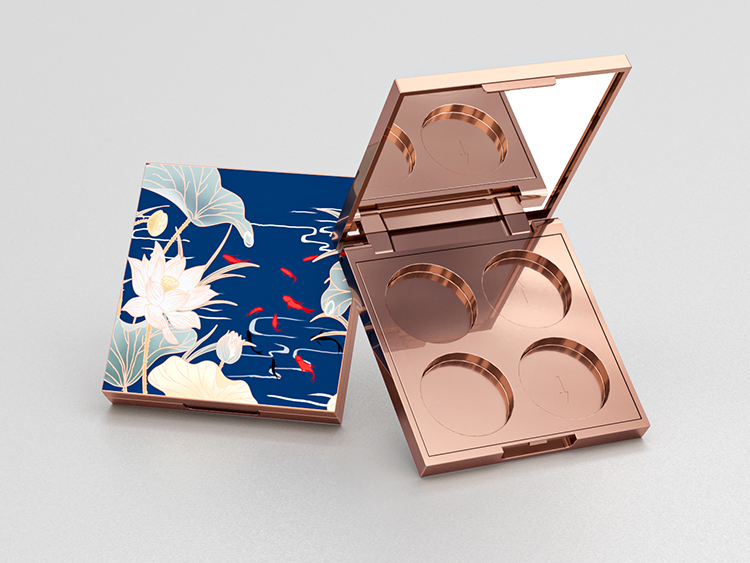 四宮格圓格子塑料眼影盤包裝注塑加工