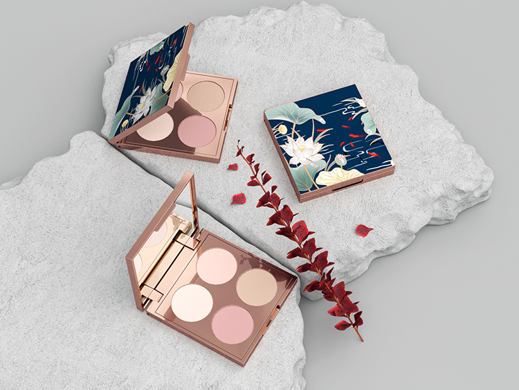 四宮格圓格子塑料眼影盤包裝注塑加工