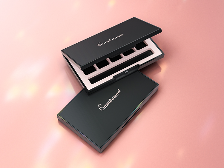 10格高質(zhì)感亞面空眼影盤包裝定制