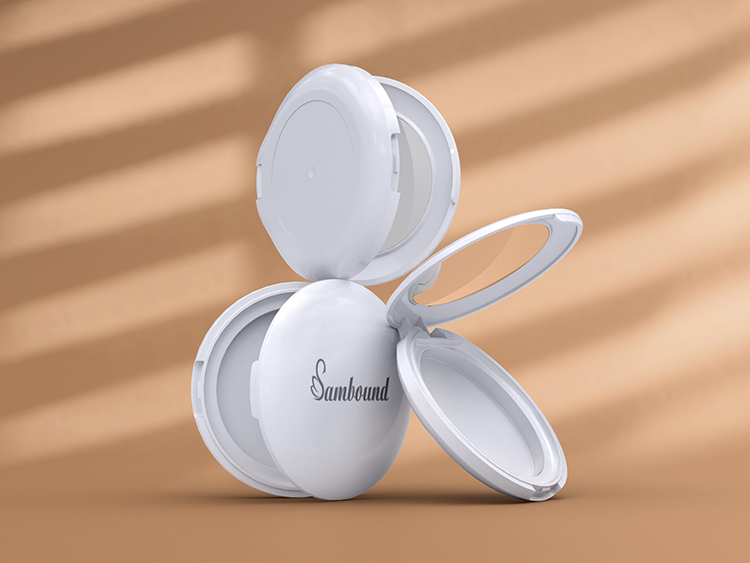 廠(chǎng)家定制圓形白色散粉盒分裝盒